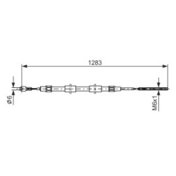 Handbrake Cable BOSCH 1987477710 OE Ref 34 40 1 166 055