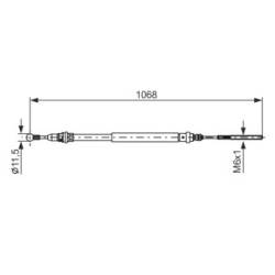Handbrake Cable BOSCH 1987477713 OE Ref K1487274080