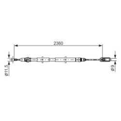 Handbrake Cable BOSCH 1987477714 OE Ref 4745 T8