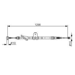Câble de frein à main BOSCH 1987477726 pour LANCIA KAPPA OE 60629717 BOSCH
