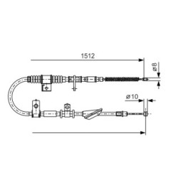 Handbrake Cable BOSCH 1987477742 OE Ref 59770 27001