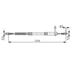 Handbrake Cable BOSCH 1987477749 OE Ref A 140 420 19 85