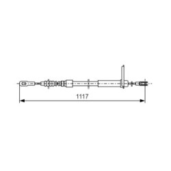 Câble de frein à main BOSCH 1987477750 pour MERCEDES CLASSE S OE A1404201085