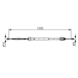 Handbrake Cable BOSCH 1987477783 OE Ref 82 00 087 979