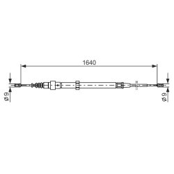 Hand Brake Cable BOSCH 1 987 477 807 OE Ref 6Q0609721G
