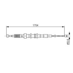 Hand Brake Cable BOSCH 1 987 477 818 OE Ref 1J0698721AD