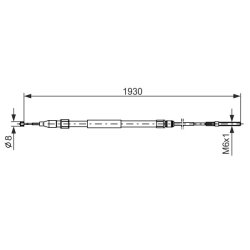 Câble de frein à main BOSCH 1987477821 pour BMW X5 OE 34416751843