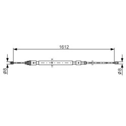 Hand Brake Cable BOSCH 1 987 477 822 OE Ref 9648084880
