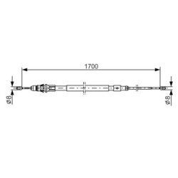 Handbrake Cable BOSCH 1987477823 OE Ref 4745 Z0