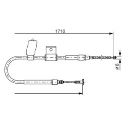 Câble de frein à main BOSCH 1987477830 pour FIAT SIENA, STRADA OE 46471702 BOSCH