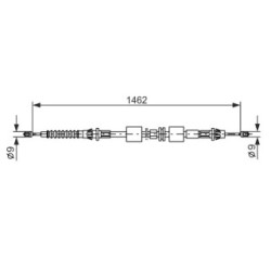 Câble de frein à main BOSCH 1987477836 pour FORD COUGAR, MONDEO OE 1038834 BOSCH