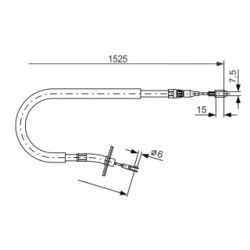Handbrake Cable BOSCH 1987477858 OE Ref 904 420 01 85