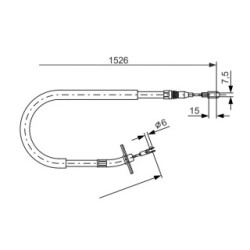 Handbrake Cable BOSCH 1987477859 OE Ref 904 420 02 85
