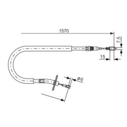 Handbrake Cable BOSCH 1987477860 OE Ref 904 420 05 85