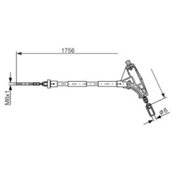 Handbrake Cable BOSCH 1987477870 OE Ref 4745 P2