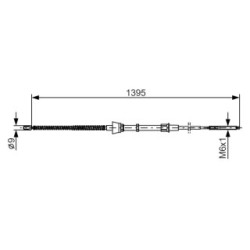 Câble de frein à main BOSCH 1987477883 pour SEAT AROSA OE 6X0609721C BOSCH