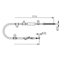 Handbrake Cable BOSCH 1987477886 OE Ref GVC 9023 87