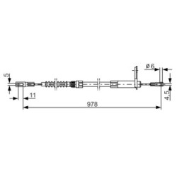 Handbrake Cable BOSCH 1987477900 OE Ref 220 420 28 85