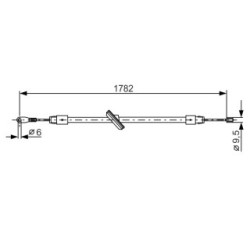 Handbrake Cable BOSCH 1987477902 OE Ref 163 420 02 85