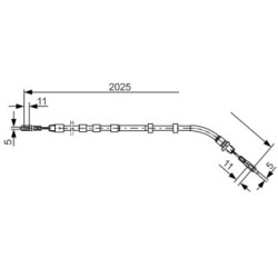 Câble de frein à main BOSCH 1987477903 pour MERCEDES CLASSE M OE A1634200785 BOSCH
