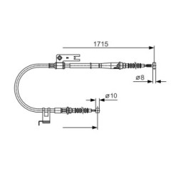 Câble de frein à main BOSCH 1987477916 pour MAZDA 323, 626 OE GE7C-44-410B BOSCH