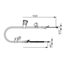 Handbrake Cable BOSCH 1987477918 OE Ref 46430 52080