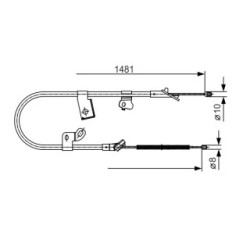 Handbrake Cable BOSCH 1987477919 OE Ref 46420 52080