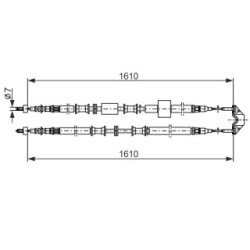 Handbrake Cable BOSCH 1987477936 OE Ref 93318894