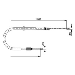Handbrake Cable BOSCH 1987477937 OE Ref 77 00 432 013