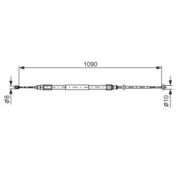 Handbrake Cable BOSCH 1987477949 OE Ref 34 41 6 757 547