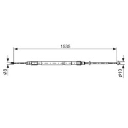 Câble de frein à main BOSCH 1987477950 pour BMW Série 3 OE 34406760444 BOSCH