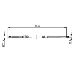 Handbrake Cable BOSCH 1987477958 OE Ref 1K0 609 721 BB