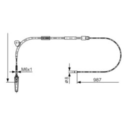 Handbrake Cable BOSCH 1987477960 OE Ref 168 420 13 85