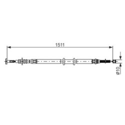 Handbrake Cable BOSCH 1987477968 OE Ref 46847417