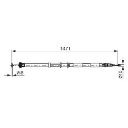 Handbrake Cable BOSCH 1987477970 OE Ref 46829766