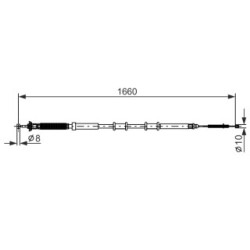Handbrake Cable BOSCH 1987477973 OE Ref 55704105