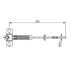 Handbrake Cable BOSCH 1987477982 OE Ref 36402 2F000