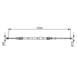 Handbrake Cable BOSCH 1987477988 OE Ref 34 40 3 400 796