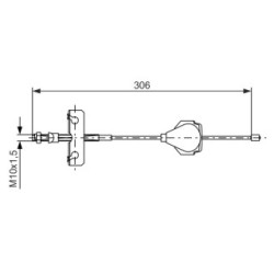 Handbrake Cable BOSCH 1987477990 OE Ref 1221413
