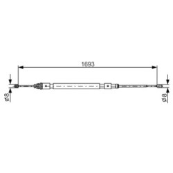 Handbrake Cable BOSCH 1987477993 OE Ref 4746 13