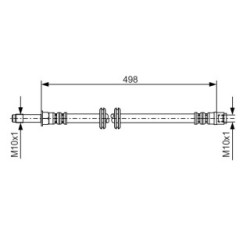 Brake Hose BOSCH 1987481006 OE Ref A 639 428 08 35