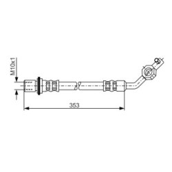 Flexible de frein BOSCH 1987481037 pour TOYOTA HIACE OE 9094702C04 BOSCH