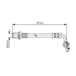 Flexible de frein BOSCH 1987481040 pour TOYOTA HIACE OE 9094702758 BOSCH
