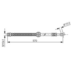 Flexible de frein BOSCH 1987481068 pour KIA CARNIVAL OE 0K56A43990A BOSCH