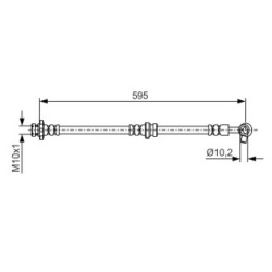 Brake Hose BOSCH 1987481081 OE Ref 46211-JX00A