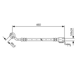 Flexible de frein BOSCH 1987481083 pour JEEP CHEROKEE, GRAND WRANGLER, OE 52008674 BOSCH