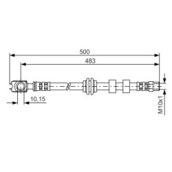 Flexible de frein BOSCH 1987481115 pour VW GOLF, VENTO OE 1H0611701A BOSCH