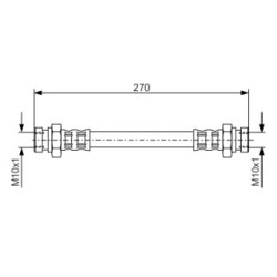 Flexible de frein BOSCH 1987481116 pour FORD, KIA, MAZDA OE KK37043810A BOSCH