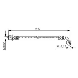 Brake Hose BOSCH 1987481127 OE Ref 90947 02A10