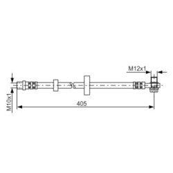 Flexible de frein BOSCH 1987481143 pour VW LUPO OE 6E0611701 BOSCH